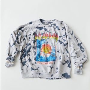 Urban Outfitters Def Leppard Tie Dye Crewneck Sweatshirt
